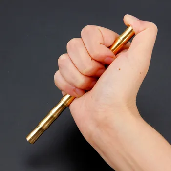 Kreatívne bambusu mosadz kovové guľôčkové pero pero strane