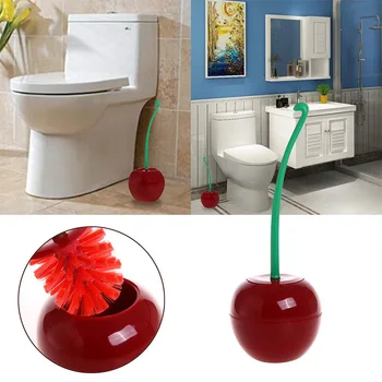 Kreatívne Cherry Tvar Záchodové Kefy Wc Kefa Držiteľ Nastaviť Cherry Vorm Wc Borstel Kúpeľňových Doplnkov