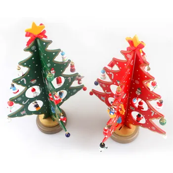 Kreatívne HOBBY Drevené Vianočný Strom Dekorácie na Vianočný Darček Vianočný Strom Ornament Stôl písací Stôl Dekorácie
