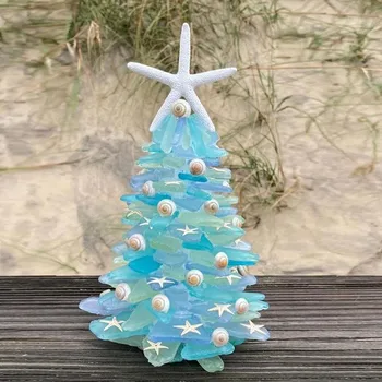 Kreatívne Jedinečný Modrá Vianočný Stromček Ocean Beach Živice Dekorácie, Výzdoba Domov Vianočný Strom Strom Pre Domáce Vianočné P0M3