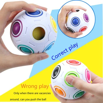 Kreatívne Kúzlo Dúhy Loptu Kocka Rýchlosť Puzzle Ball Deti Vzdelávacieho Zábavné Hračky Pre Deti, Dospelých Stres Odľahčovacia