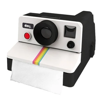 Kreatívne Tkaniva Box Retro Polaroid Fotoaparát Tvar Inšpirovaný Tkaniva Boxy Toaletný Papier Držiak Na Okno Kúpeľňa Retro Dekor
