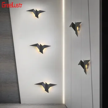 Kreatívny Dizajn Vták Led Nástenné Svietidlo Severské Zlato Vnútorné Osvetlenie Steny Sconce Lesk na Schody Posteli Art Deco Svietidlá
