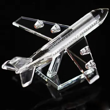 Krásne Crystal Lietadlo Model Miniatúrne Sklenené Lietadlo Lietadlo Remesiel Kancelárie A Domáce Dekorácie Vianočný Darček