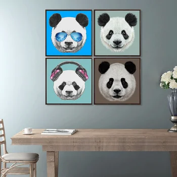 Krásne Panda štýlový Morderm Roztomilý Zvieratá Plátno na Maľovanie Vytlačí Plagát chlapec, Izba, Obývacia Izba Domáce Dekorácie na Stenu Umenie Obrázok