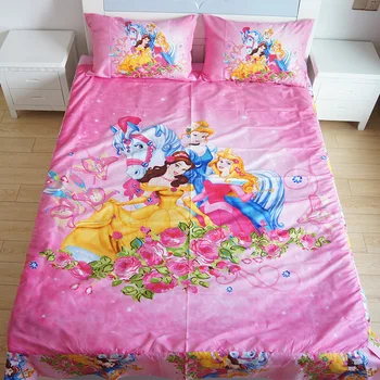 Krásne Ružové Zamotaný Princezná Rapunzel Mrazené Elsa Anna Spiderman Bedlinen Bedsheet Vankúše pre Chlapcov, Dievčatá 1,5 m Posteľ