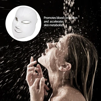 Krásy Fotón LED Pleťová Maska Terapia 7 Farieb Svetla Starostlivosti o Pleť Omladenie, Vrásky, Akné, Odstránenie Spa