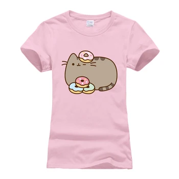 Krátky rukáv o-krku bavlna t-shirts 2018 lete žien karikatúra roztomilý mačka camisetas streetwear tričko tee tričko femme veľkosť S-XL