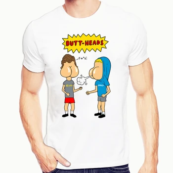 Krátky Rukáv O-Krku Bežné Tričko pre Mužov a Ženy Beavis a Butthead Beavis & Butthead Tlačiť T-shirt