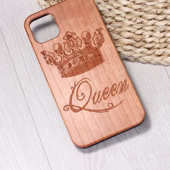 Kráľovná Crown Royal Prima Skutočného Dreva Telefón Prípade Coque Funda Pre iPhone12 6 6S 6Plus 7 7Plus 8 8Plus X XR XS Max 11 Pro Max