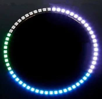 Krúžok Nástenné Hodiny 60 X Ultra Svetlé WS2812 5050 RGB LED Lampa Panel Pre Arduino