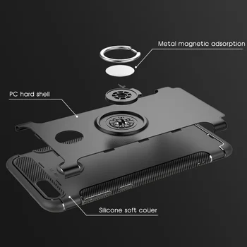 Krúžok Prípade Huawei Honor 10 V20 Prípade P30 pro Magnet Brnenie Držiteľ Nova 4 Kryt Pre Česť 9 Lite Prípadoch Pre Huawei Honor 7X Prípade