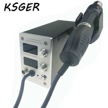 KSGER STM32 OLED T12 Teplota 2 V 1, VŠETKO V JEDNOM teplovzdušné Pištole na Vlasy Digital High-Eng Prepracovať Spájkovacie Stanice Železa Rukoväť