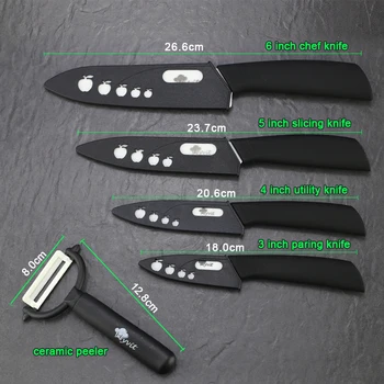 Kuchynské nože Nože Keramické Príslušenstvo set 3
