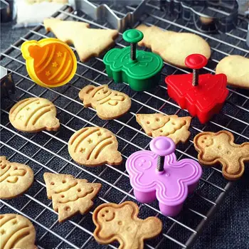 Kuchynské pomôcky a Príslušenstvo 3D Pečiatka Cookie Formy Pečivo Fréza Dekorácie Remesiel Potravín Fondant Pečenie Nástroj Vianočné Snehuliak
