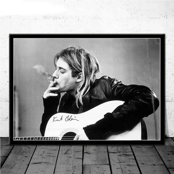Kurt Cobain Rocková Hudobná skupina, Hudba Spevák Hviezda Wall Art Obraz Plagáty a Vytlačí Plátno na Maľovanie pre Miestnosti Domova