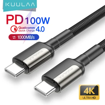 KUULAA USB C Typu C Kábel Pre Macbook Pro 5A PD 100W USB 3.1 Gen 2 Rýchle USB C Kábel Pre Samsung S10 Note20 PD 3.0 QC 4.0 Kábel