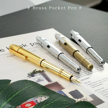 Kvalitné all-meď retro vrecku krátke plniace pero osemhranné čistý ručné dary produktu balíka office dip pero 1 ks