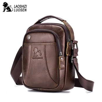 Kvalitné pánske taška cez rameno pravej kože taška pre človeka program messenger tašky Pätka na zips dizajnér muž Crossbody Tašky kabelky