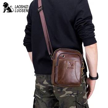 Kvalitné pánske taška cez rameno pravej kože taška pre človeka program messenger tašky Pätka na zips dizajnér muž Crossbody Tašky kabelky