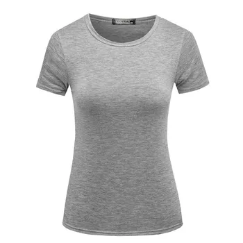 Kvalitný 5 Farieb S-2XL Plain T Shirt Ženy Elastické Základné T-shirts Žena Bežné Topy Krátky Rukáv T-shirt nz016-xiao