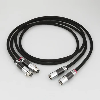 Kvalitný HI-End 48B HIFI Pokovovanie Silver XLR Konektor prepojenie audio kábel