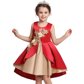 Kvet Dievča Svadobné Formálne Šaty Princezná Strany, plesové Šaty, Šaty pre Deti Dievča Oblečenie Narodeniny Formálne Večer Dieťa Dievča Kostým