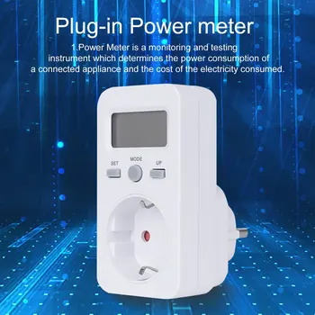 KWE-PMB03 Zástrčku Digitálne Napätie Wattmeter Spotreba W Energie Meter AC Elektrickej energie Analyzer Monitor