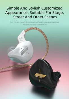 KZ EDX slúchadlá HIFI Basy Slúchadlá In Ear Monitor slúchadlá Športové slúchadlá s odnímateľnou 2pin kábel zsn zs10 pro v90