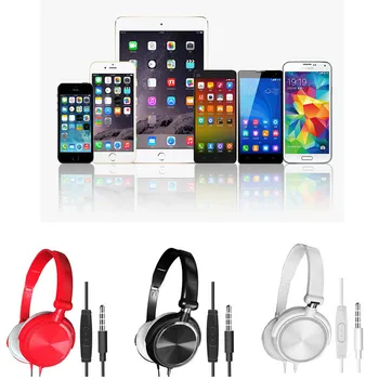 Káblové Slúchadlá S Mikrofónom Nad Uchu Slúchadlá Basy HiFi Zvuk Hudby Stereo Slúchadlá Pre iPhone Xiao Sony Huawei PC