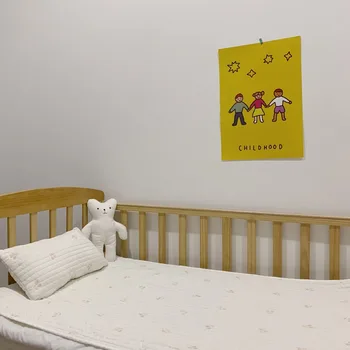 Kórejský Detská Deka posteľná bielizeň Nastaviť Bavlna Cherry Výšivky Prešívanie Deti Súpravy do Postieľky Posteľ Obliečky Deky pre Novorodenca Dievča, Chlapec Postieľka