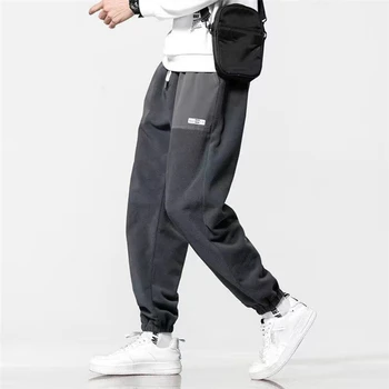 Kórejský Streetwear Tepláky Mužov Hip Hop Nohavice Muž Voľné Hárem Teplé Nohavice Jeseň Zima 2020 Joggers Športové Pantalons Hommes