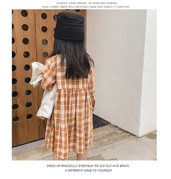Kórejský štýl jeseň vesta bez rukávov+dlhým rukávom kockované šaty, obleky set pre dievčatá a ženy, rodič-dieťa oblečenie