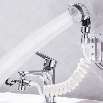Kúpeľňa Umyť Tvár Povodí Vody Na Vonkajšia Sprcha Hlavu Wc Podržte Tlačidlo Filter Pružných Vlasov Umývanie Kohútik Rinser Rozšírenie Nastaviť