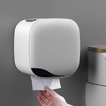 Kúpeľňa Úložný Box Organizátor Tkaniva Toaletného Papiera Držiak Police Roll Trubice Zásobník Nepremokavé Mount Vymeniteľné , Telefón, Plastové Všetky