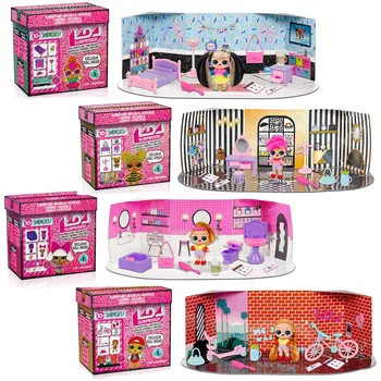 L. O. L. PREKVAPENIE! Lol bábiky Prekvapenie hračky Dievča, v nábytku, farby, hrá dom Bábika Generácie DIY Model Bábiky Hračky lol bábiky Darček