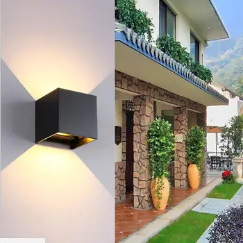 L Vonkajšie nástenné svietidlo LED Moderný minimalistický LED nástenné svietidlo hliníka, obývacej izby, spálne, chodby svetlá tvorivé kúpeľňa kúpeľňa