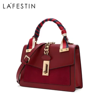 LA FESTIN 2020 nové módne dámske taška kožené kabelky Temperament Veľkú Kapacitu Ramenný Messenger Taška
