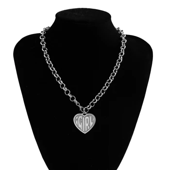 Lacteo Neo-Gotická Láska Srdce Náhrdelník Prívesok pre Ženy Jednoduchý Minimalistický Jednej Vrstve Kríž Reťazca Choker Náhrdelník Ženské Šperky
