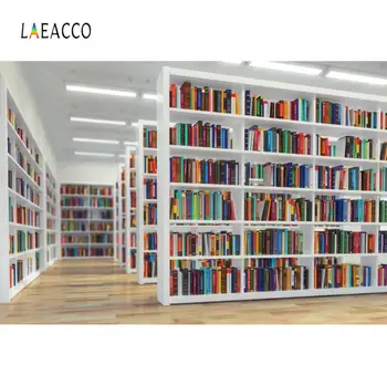 Laeacco Police Knižnice Knihy, Chodby, Miestnosti Interiéru Photophone Foto Pozadie Fotografie Kulisu Pre Photo Studio