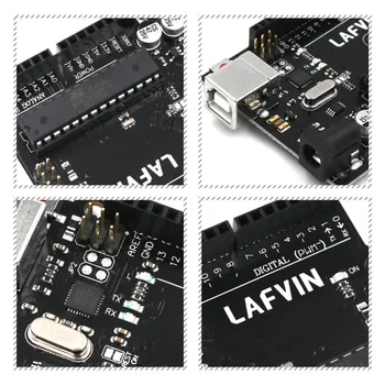 LAFVIN pre UNO R3 Rada ATmega328P ATMEGA16U2 Vývoj Doska S USB Kábel pre Arduino