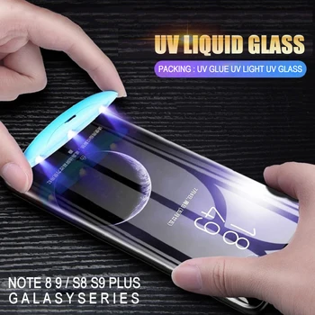 Lamorniea 100D S20 Ultra UV Sklo Screen Protector s ODTLAČKOV prstov ODOMKNÚŤ pre Samsung Galaxy Note 10 8 9 S10 Plus S8 S9 sklo