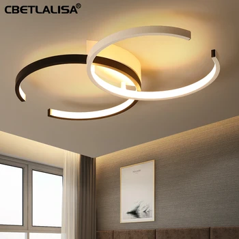 Lampa LED luster, Lesk pre obývacie izby, spálne, kuchyne, skrine, domov, luster, čierna Klasický Luster