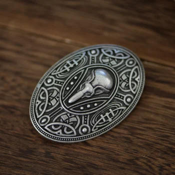 LANGHONG 10pcs Raven Brošňa Legendry Uzol Práce Viking Brošňa Pre Ženy Talizman Šperky