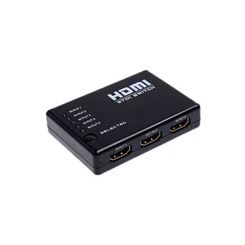 Larryjoe 1Set Mini 5 Port HDMI 1080P Video Prepnite Prepínač HDMI Splitter s IR Diaľkové splitter box pre HDTV PS3 DVD