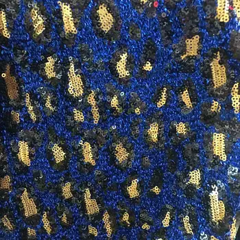 LASUI 2019 NOVÝ 1 yard=1 kus Nádherný Multicolor Večerné šaty 7 farieb Leopard sequined výšivky oka textílie, čipky