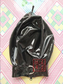 Latexová maska nafukovacie maska s zip lock D Krúžok CUTOMIZED(zip len čierna)