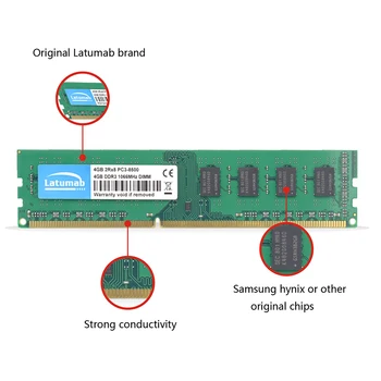 Latumab RAM DDR3 4GB 8GB 16GB 1066MHz Ploche Pamäte PC3-8500 DIMM Pamäte 240Pin 1,5 V Memoria DDR3 RAM PC Pamäťový Modul