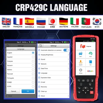LAUNCH X431 CRP429C OBD OBD2 Code Reader Skener pre 4 systém diagnostický +11 reset funkcia CRP429 Scan nástroj lepšie CRP129