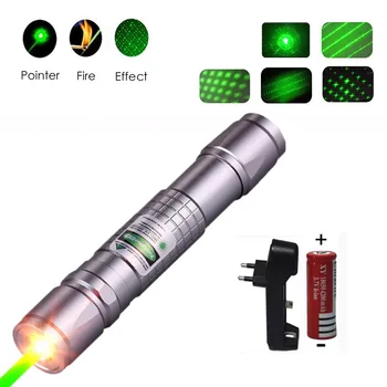 Lazer ukazovateľ lov zelená lazer vysoký výkon taktické Laserový zameriavač Pero 303 Pálenie laserpen Silný laserpointer baterka